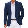 COOFANDY Men Casual Blazer Sport Coats Slim Fit Lightweight Business Two Button Suit Jackets(Navy Blue)