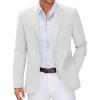 COOFANDY Men Casual Blazer Sport Coats Slim Fit Lightweight Business Two Button Suit Jackets(White)