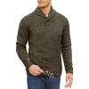 COOFANDY Men Dress Sweater Shawl Collar Sweatshirt Fashion Light Fleece Sweatshirt Dark Blue(Dark Green)