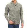 COOFANDY Men Dress Sweater Shawl Collar Sweatshirt Fashion Light Fleece Sweatshirt Dark Blue(Khaki)
