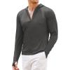COOFANDY Men Full Zip UPF 50 Sun Protection Hoodie Jacket Long Sleeve Lightweight Breathable UV Shirts with Pockets(Dark Grey)