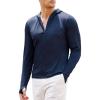 COOFANDY Men Full Zip UPF 50 Sun Protection Hoodie Jacket Long Sleeve Lightweight Breathable UV Shirts with Pockets(Navy Blue)
