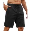 COOFANDY Men’s 2 Pack Workout Gym Shorts 7 Inch / 5 Inch Athletic Shorts Lightweight Casual Jogger Short with Zipper Pockets(1 Black)