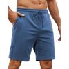COOFANDY Men’s 2 Pack Workout Gym Shorts 7 Inch / 5 Inch Athletic Shorts Lightweight Casual Jogger Short with Zipper Pockets(1 Blue)