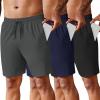 COOFANDY Men’s 2 Pack Workout Gym Shorts 7 Inch / 5 Inch Athletic Shorts Lightweight Casual Jogger Short with Zipper Pockets(3 Pack:dark Grey/Navy Blue/Black)