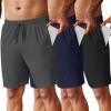 COOFANDY Men’s 2 Pack Workout Gym Shorts 7 Inch / 5 Inch Athletic Shorts Lightweight Casual Jogger Short with Zipper Pockets(3 Pack:navy Blue/Dark Grey/Black)