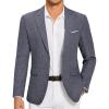 COOFANDY Mens Blazer Casual Two Buttons Sport Coat Slim Fit Lightweight Suit Jackets(Blue Purple)