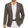 COOFANDY Mens Blazer Casual Two Buttons Sport Coat Slim Fit Lightweight Suit Jackets(Brown)