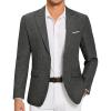 COOFANDY Mens Blazer Casual Two Buttons Sport Coat Slim Fit Lightweight Suit Jackets(Dark Grey)