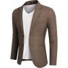 COOFANDY Men’s Blazer Casual Two Buttons Sport Coats Lightweight Suit Jacket(Brown)