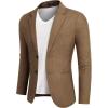COOFANDY Men’s Blazer Casual Two Buttons Sport Coats Lightweight Suit Jacket(Camel)