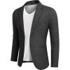 COOFANDY Men’s Blazer Casual Two Buttons Sport Coats Lightweight Suit Jacket(Dark Charcoal)