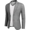 COOFANDY Men’s Blazer Casual Two Buttons Sport Coats Lightweight Suit Jacket(Dusty Gray)