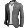 COOFANDY Men’s Blazer Casual Two Buttons Sport Coats Lightweight Suit Jacket(Gray)
