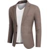 COOFANDY Men’s Blazer Casual Two Buttons Sport Coats Lightweight Suit Jacket(Khaki)