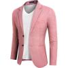 COOFANDY Men’s Blazer Casual Two Buttons Sport Coats Lightweight Suit Jacket(Lotus Pink)