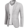 COOFANDY Men’s Blazer Casual Two Buttons Sport Coats Lightweight Suit Jacket(Pastel Gray)