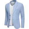 COOFANDY Men’s Blazer Casual Two Buttons Sport Coats Lightweight Suit Jacket(Sky Blue)
