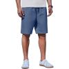 COOFANDY Mens Casual Beach Shorts Summer Elastic Waist Shorts Lightweight Drawstring Golf Shorts(Blue)