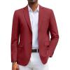 COOFANDY Men’s Casual Blazer Lightweight Suit Jacket Slim Fit Sport Coats for Men(Dark Red)