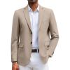 COOFANDY Men’s Casual Blazer Lightweight Suit Jacket Slim Fit Sport Coats for Men(Khaki)