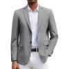 COOFANDY Men’s Casual Blazer Lightweight Suit Jacket Slim Fit Sport Coats for Men(Light Grey)