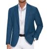 COOFANDY Men’s Casual Blazer One Button Sport Coat Slim Fit Lightweight Suit Blazer Jacket(Blue)