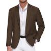 COOFANDY Men’s Casual Blazer One Button Sport Coat Slim Fit Lightweight Suit Blazer Jacket(Brown)