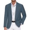 COOFANDY Men’s Casual Blazer One Button Sport Coat Slim Fit Lightweight Suit Blazer Jacket(Light Blue)