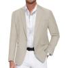 COOFANDY Men’s Casual Blazer One Button Sport Coat Slim Fit Lightweight Suit Blazer Jacket(Light Khaki)