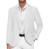 COOFANDY Men’s Casual Blazer One Button Sport Coat Slim Fit Lightweight Suit Blazer Jacket(White)