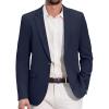 COOFANDY Men’s Casual Blazer Slim Fit Lightweight Sport Coats One Button Suit Jacket Dress Blazer Jackets(Dark Blue)