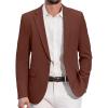 COOFANDY Men’s Casual Blazer Slim Fit Lightweight Sport Coats One Button Suit Jacket Dress Blazer Jackets(Dark Red)