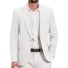 COOFANDY Men’s Casual Blazer Slim Fit Lightweight Sport Coats One Button Suit Jacket Dress Blazer Jackets(White)