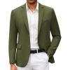 COOFANDY Mens Casual Blazer Slim Fit Suit Jacket Lightweight Knit Sport Coat Two Button Blazer Jacket(Army Green)