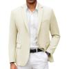 COOFANDY Mens Casual Blazer Slim Fit Suit Jacket Lightweight Knit Sport Coat Two Button Blazer Jacket(Beige)