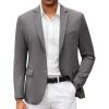 COOFANDY Mens Casual Blazer Slim Fit Suit Jacket Lightweight Knit Sport Coat Two Button Blazer Jacket(Dark Grey)
