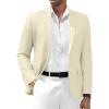 COOFANDY Mens Casual Blazer Slim Fit Suit Jacket Two Button Lightweight Sport Coat(Beige)