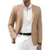 COOFANDY Mens Casual Blazer Slim Fit Suit Jacket Two Button Lightweight Sport Coat(Brown)