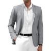 COOFANDY Mens Casual Blazer Slim Fit Suit Jacket Two Button Lightweight Sport Coat(Gray)