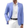 COOFANDY Mens Casual Blazer Slim Fit Suit Jacket Two Button Lightweight Sport Coat(Light Royal Blue)