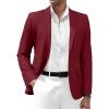 COOFANDY Mens Casual Blazer Slim Fit Suit Jacket Two Button Lightweight Sport Coat(Wine Red)