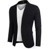 COOFANDY Men’s Casual Blazer Suit Jackets Slim Fit One Button Business Sport Coats(2 – Dark Black)