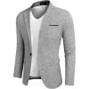 COOFANDY Men’s Casual Blazer Suit Jackets Slim Fit One Button Business Sport Coats(2 – Light Grey)