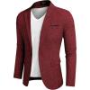 COOFANDY Men’s Casual Blazer Suit Jackets Slim Fit One Button Business Sport Coats(2 – Wine Red)