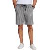 COOFANDY Men’s Casual Drawstring Shorts Lightweight Elastic Waist Walking Shorts with Pockets(Black White Stripes)