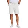 COOFANDY Men’s Casual Drawstring Shorts Lightweight Elastic Waist Walking Shorts with Pockets(White)