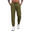 COOFANDY Men’s Casual Joggers Pants Cotton Elastic Waist Drawstring Chino Pants Hiking Outdoor Track Sweatpants(Army Green)