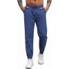 COOFANDY Men’s Casual Joggers Pants Cotton Elastic Waist Drawstring Chino Pants Hiking Outdoor Track Sweatpants(Blue)