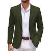 COOFANDY Men’s Casual Knit Blazer Two Button Lightweight Sport Coats Suit Jacket(Dark Green)